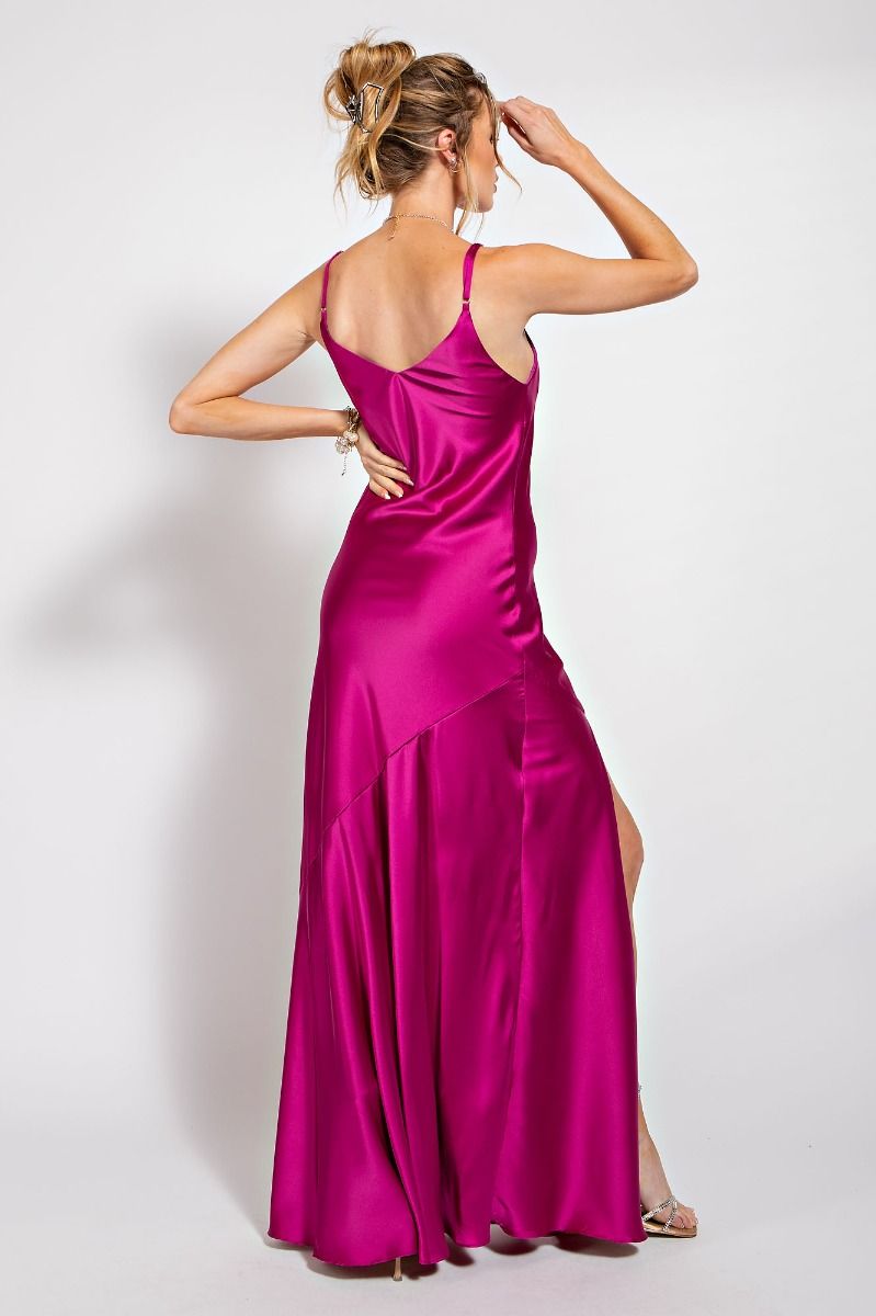 SATIN CAMI SLIP MAXI DRESS